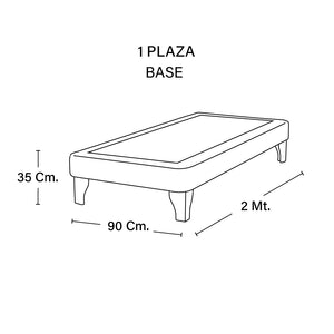 Base Cama Europea Zen - 1 plaza