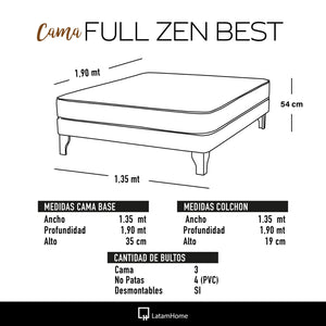 Cama Europea Zen Best - Full