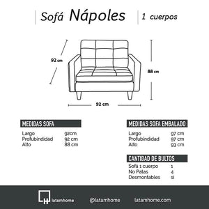 Sofá Nápoles - 1 cuerpo