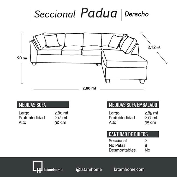 Sofá Seccional Padua