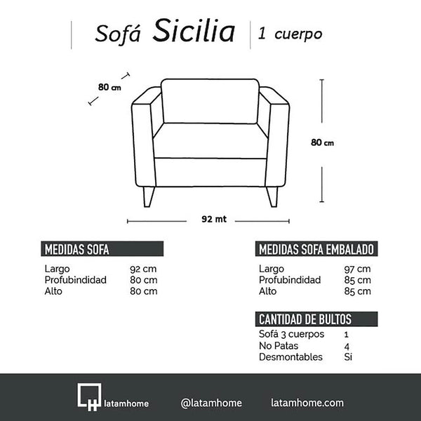 Sofá Sicilia - 1 cuerpo