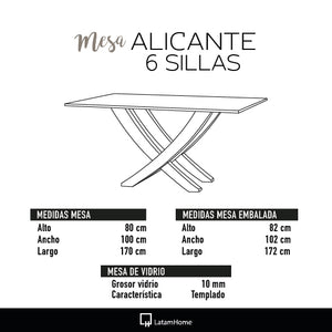 Mesa Comedor Alicante - 170x100 cm