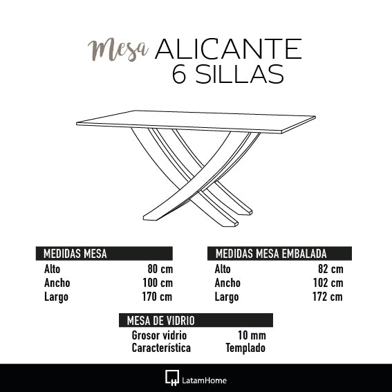 Mesa Comedor Alicante - 170x100 cm