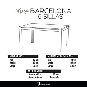 Mesa Comedor Barcelona - 160x100 cm