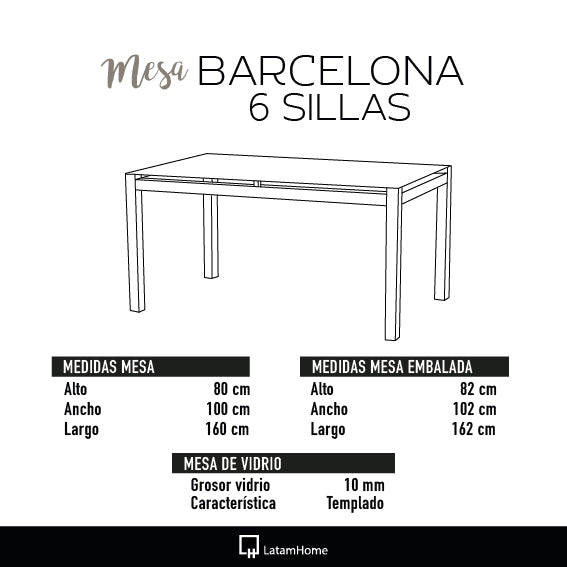 Mesa Comedor Barcelona - 160x100 cm