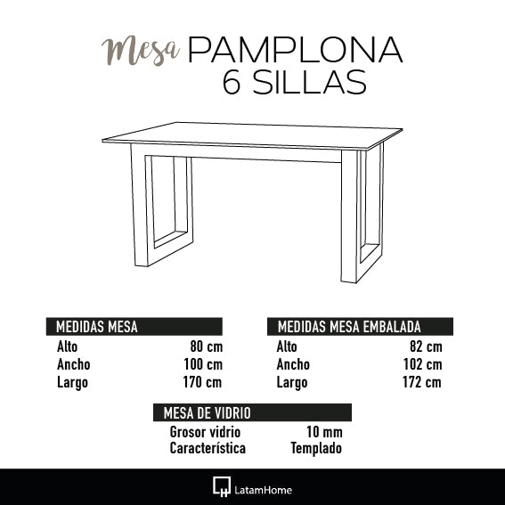 Mesa Comedor Pamplona - 170x100 cm