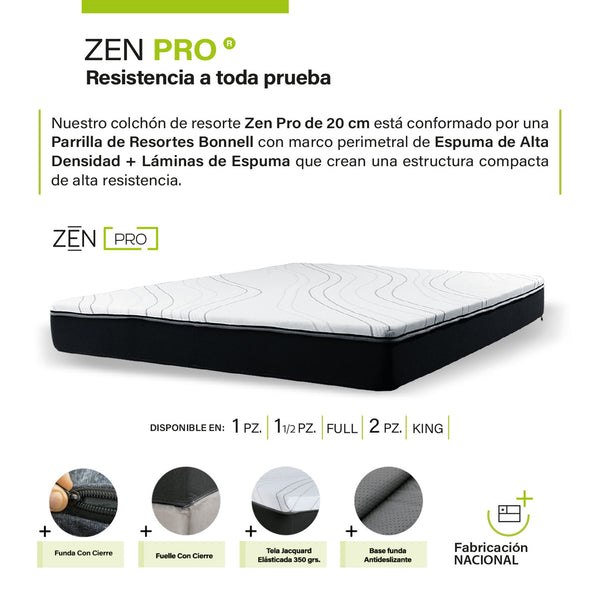 Cama Europea Zen Pro - 2 plazas