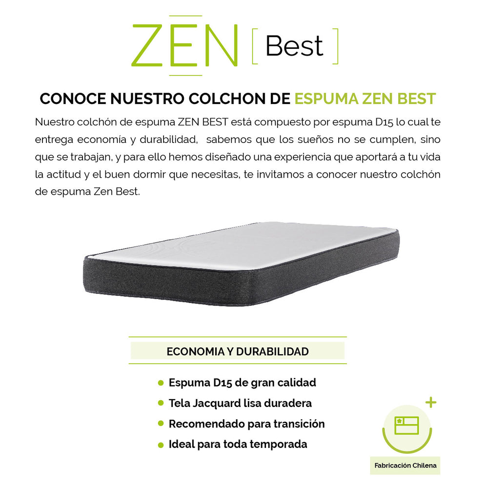 Colchon ZEN BEST espuma 1 plazas