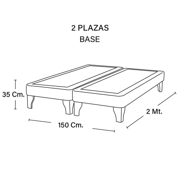 Base Cama Europea Zen - 2 plazas