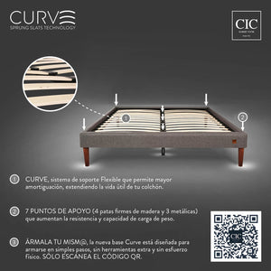 Base Cama Europea Curve - 2 plazas